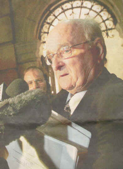 Keviv Ludlow speaks to the press after the launch of the Barron Report into the murder of his brother Seamus.